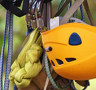 gear for a zipline tour in Los Sueños, Costa Rica