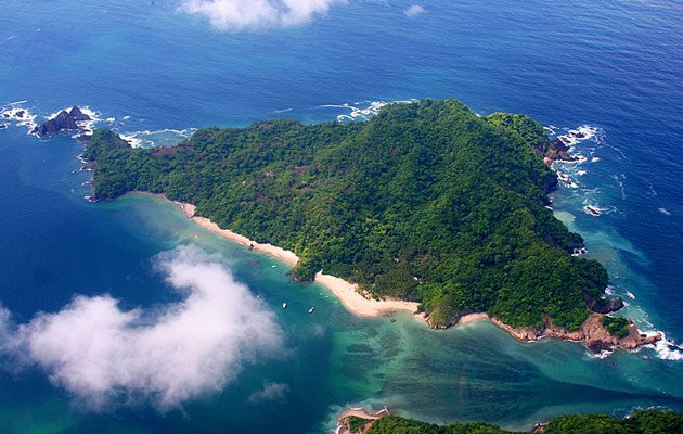 aerial view of tortuga island in costa rica